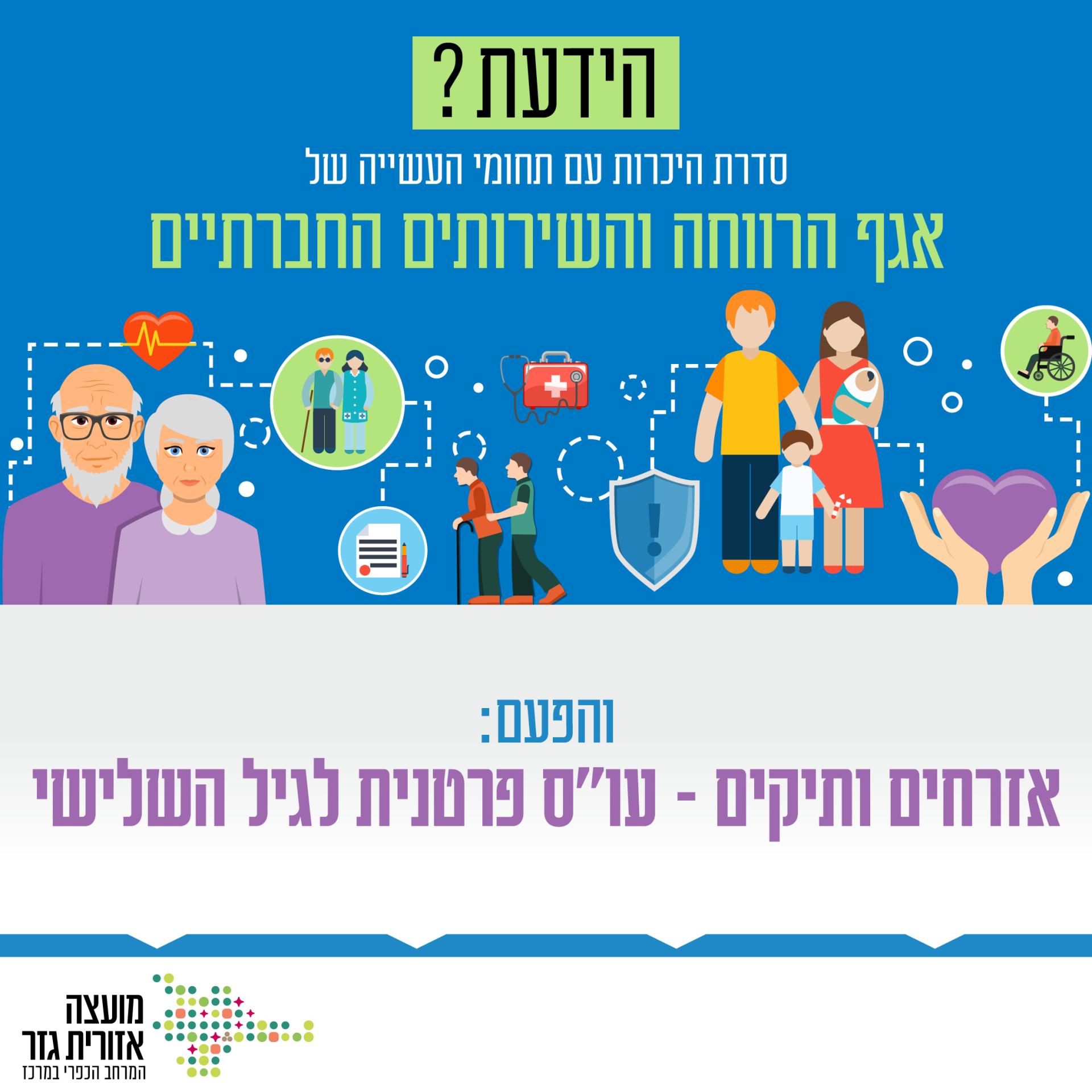 סדרת היכרות עם תחומי העשייה של אגף הרווחה