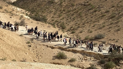 חניכי תנועות הנוער מטיילים במדבר.jpg